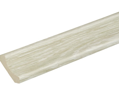 Hohlkehlleiste Authentic Eiche weiß 2600 x 28 x 28 mm Holzdekor Fußleiste