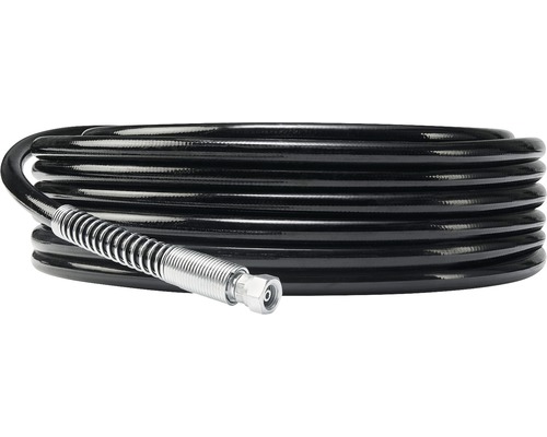 Schwarzer Druckluftschlauch mit Metallkupplung