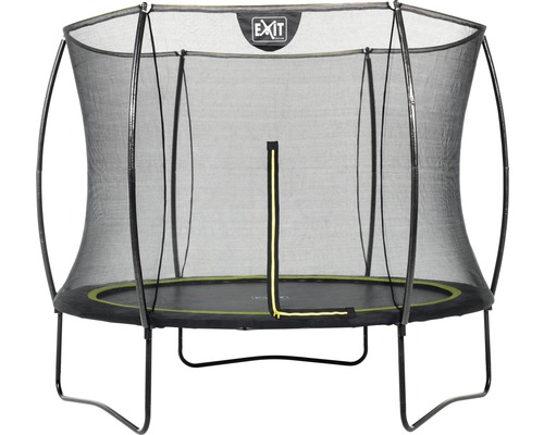 Trampolin EXIT Silhouette mit Sicherheitsnetz Ø 305 cm schwarz Trampolin mit Sicherheitsnetz