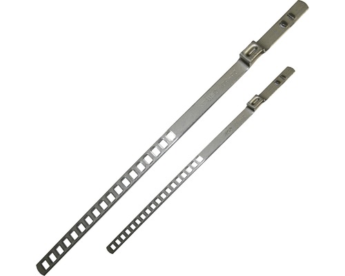 Lochbandklemme 25x50 mm Edelstahl-rostfrei 1.4301, 10 St. Zwei Metallkabelbinder