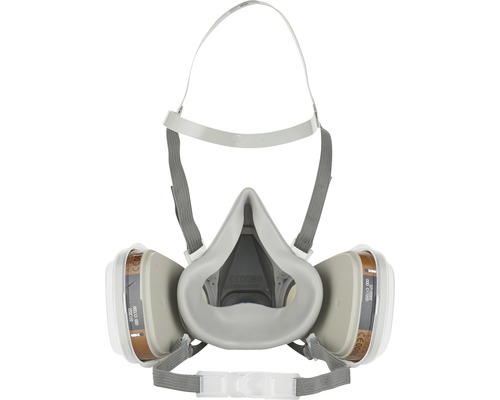 Halbmaske mit Filtern zum Schutz vor schädlichen Partikeln