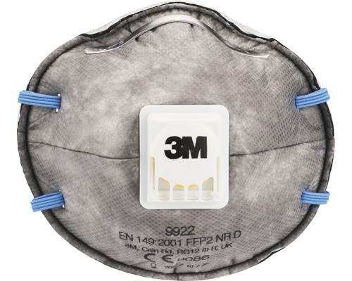 Maske für Handlackierarbeiten 3M™ 9922C2 2er- Pack Schutzklasse FFP2