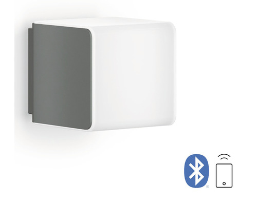 Weiße Wandleuchte mit Bluetooth-Symbol