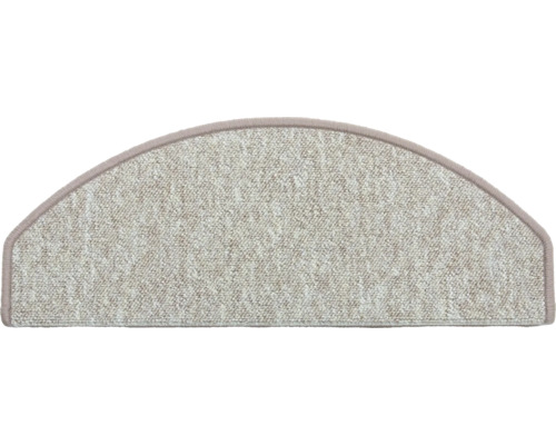Stufenmatte Camp halbrund beige 23,5x65x4,5 cm Treppenmatte aus Textil mit abgerundeter Form