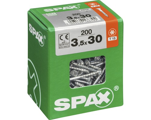 Spax Schrauben 3,5x30 Millimeter, 200 Stück Packung