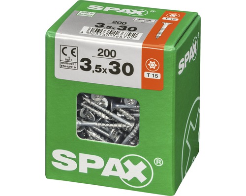 Spax Schrauben im Karton, Größe 3,5x30 Millimeter