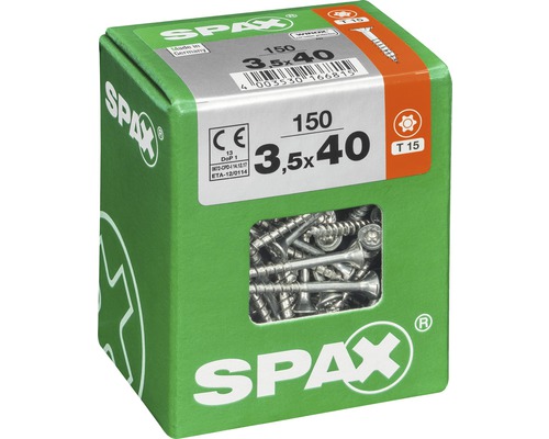 Spax Schrauben 3,5x40 Millimeter im Karton