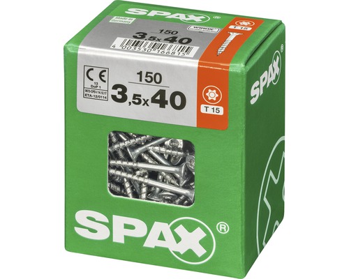 SPAX Universalschrauben 3,5x40 mm, 150 Stück