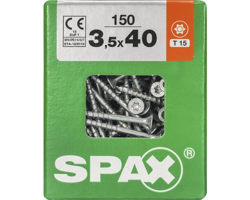 SPAX Schrauben 3,5x40 mm, Packung mit 150 Stück