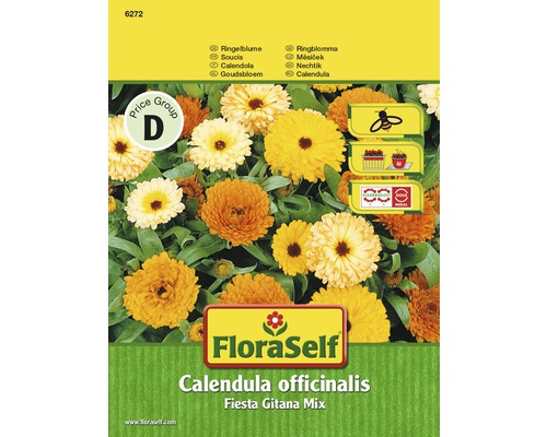 Ringelblume 'Fiesta Gitana Mix' FloraSelf samenfestes Saatgut Blumensamen-0