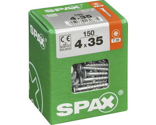 Spax Schrauben 4 x 35 Millimeter, 150 Stück Packung