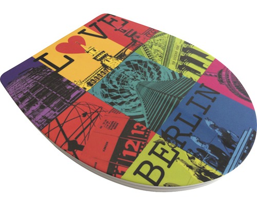 WC-Sitz mit Städte-Motiven