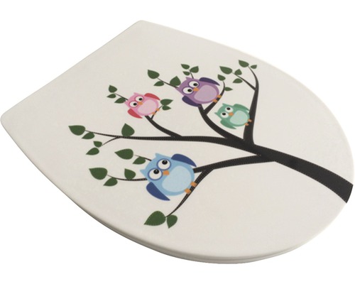 Toilettendeckel mit Eulendekor