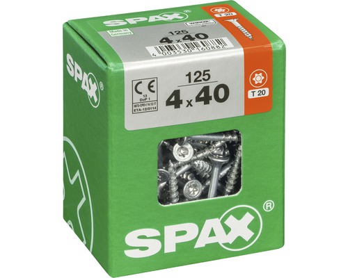 Spax Schrauben 4x40 mm, 125 Stück in Verpackung