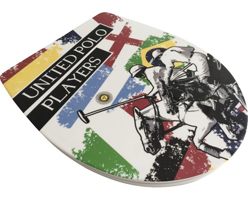 Toilettendeckel mit Polo-Motiv für das Badezimmer