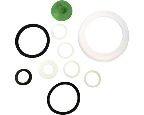 Dichtungsset mit verschiedenen Dichtungsringen und einer Dichtungsscheibe
