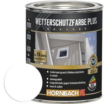 HORNBACH Holzfarbe Wetterschutzfarbe Plus weiß 750 ml-thumb-0