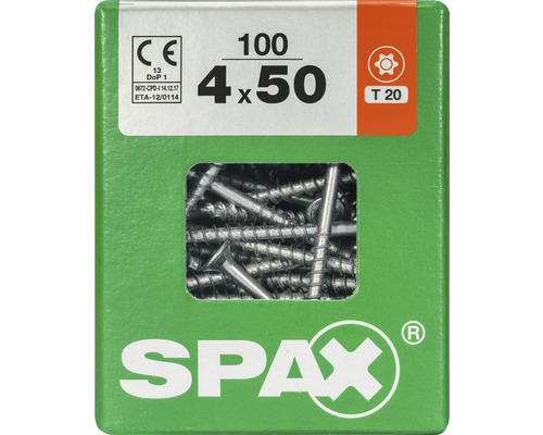 Spax Universalschrauben 4 x 50 Millimeter, 100 Stück