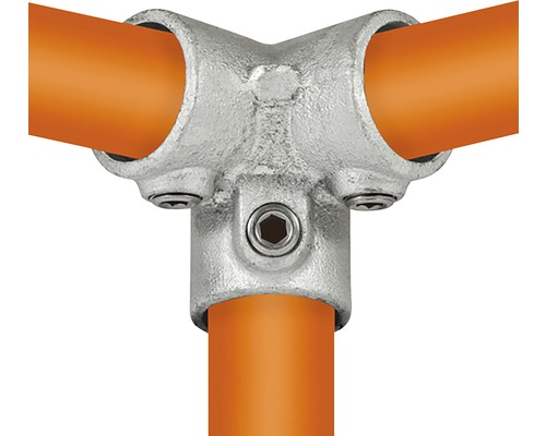 Buildify Dreiweg-Eckstück 90° Rohrverbinder für Gerüstrohr aus Stahl Ø 33 mm-0