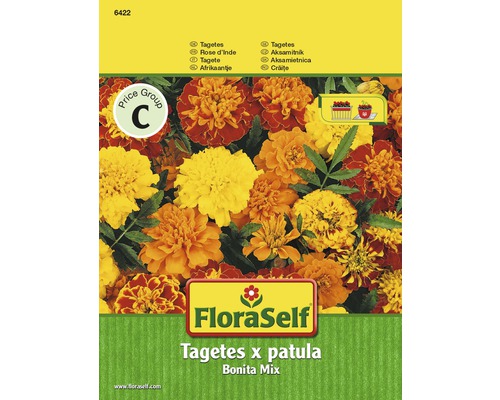 FloraSelf Studentenblumen Tagetes x patula Bonita Mix Samenpackung