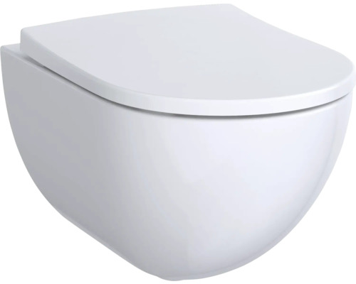 Wand-Tiefspültoilette mit Deckel