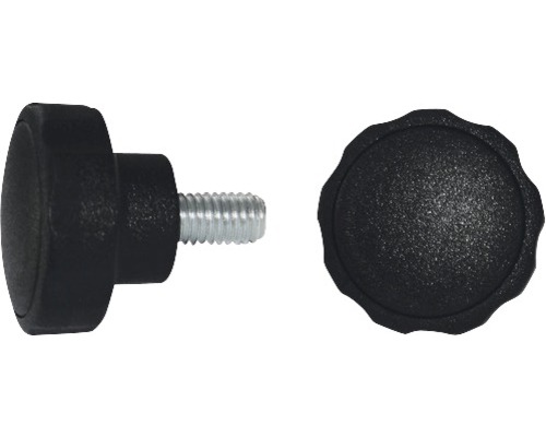 Sterngriffschraube Ø 55 mm M10x38 schwarz Schraubknopf mit Gewinde