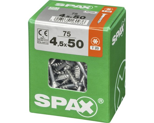Spax Schrauben 4,5x50 mm in Verpackung