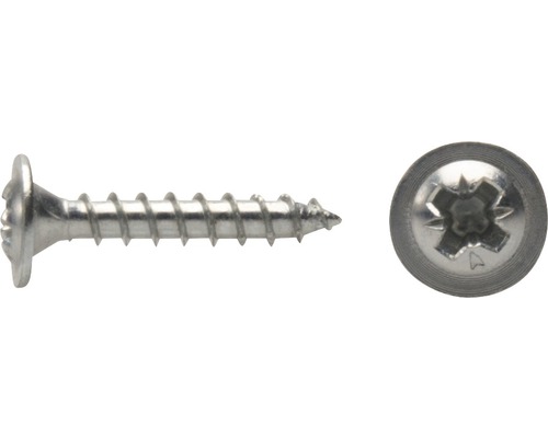JD Plus Rückwandschraube Pozidriv 4x40 mm galv. verzinkt Holzschraube mit Linsenkopf und Torx-Antrieb im Detail