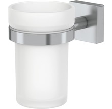 Wand-Zahnputzbecherhalter aus Glas und Metall