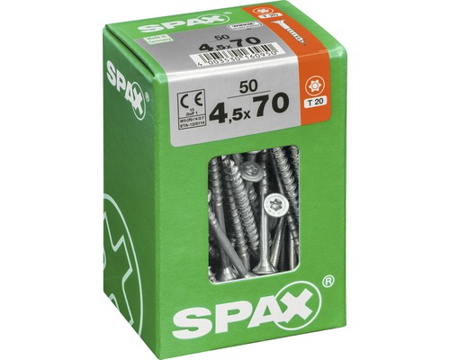 Spax Schrauben 4,5x70 Millimeter, 50 Stück Packung