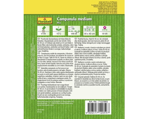 Verpackung Campanula medium Mix Blumensamen