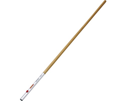 Gartengerätestiel aus Holz mit Aluminiumanschlussstück