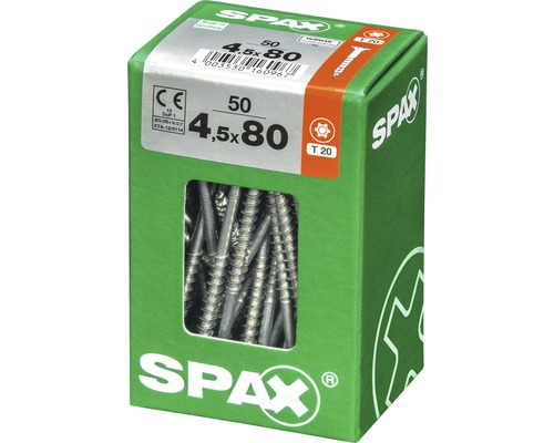 Spax Schrauben in einer 4,5 x 80 Millimeter Packung