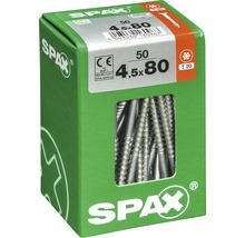 Spax Schrauben 4,5x80 Millimeter, 50 Stück in grüner Verpackung