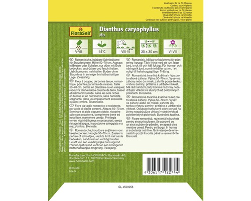 FloraSelf Dianthus Caryophyllus Mix Samenpackung