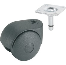 Tarrox Transport-Geräte-Doppelrolle, bis 30 kg, 50 x 68 x 8 mm