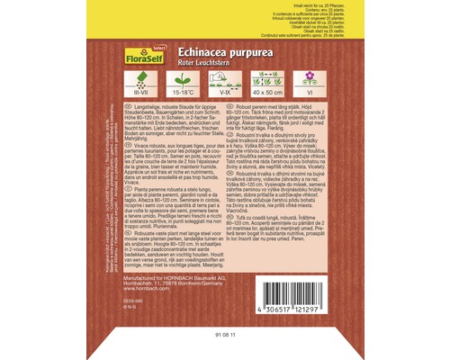 Samenpackung Echinacea purpurea Roter Leuchtstern der Marke FloraSelf Select