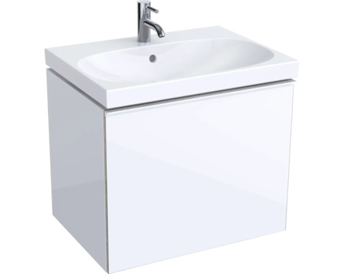 GEBERIT Waschtischunterschrank Acanto 64 cm weiß hochglänzend ohne Waschtisch 500610012