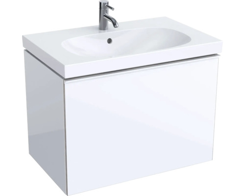 GEBERIT Waschtischunterschrank Acanto 74 cm weiß hochglänzend ohne Waschtisch 500611012