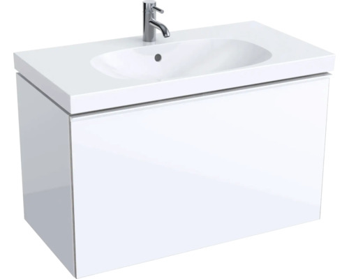 GEBERIT Waschtischunterschrank Acanto 89 cm weiß hochglänzend ohne Waschtisch 500612012