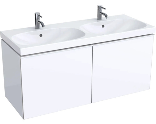 GEBERIT Waschtischunterschrank Acanto 119 cm weiß hochglänzend ohne Doppelwaschtisch 500613012
