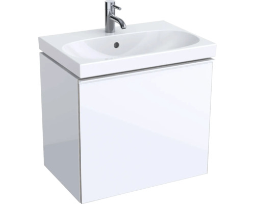 GEBERIT Waschtischunterschrank Acanto 59,5 cm weiß hochglänzend ohne Waschtisch 500614012