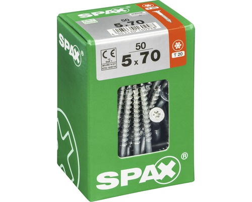 Spax Schrauben 5x70 Millimeter, 50 Stück in Kartonverpackung