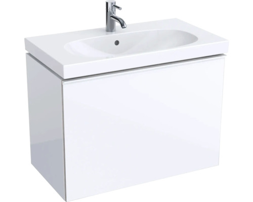 GEBERIT Waschtischunterschrank Acanto 74 cm weiß hochglänzend ohne Waschtisch 500615012