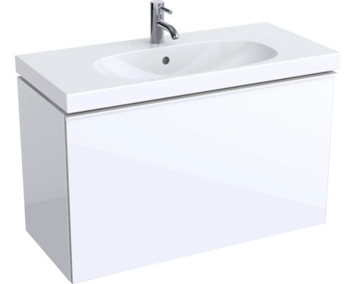 GEBERIT Waschtischunterschrank Acanto 89 cm weiß hochglänzend ohne Waschtisch 500616012