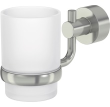 Wand-Zahnputzbecherhalter mit satiniertem Glas