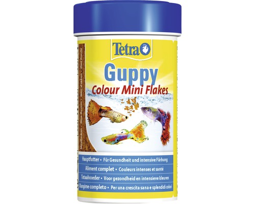 Tetra Guppy Colour Mini Flakes Fischfutter in Dose