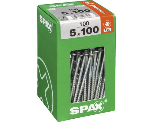 Packung mit 100 Spax Universalschrauben 5x100