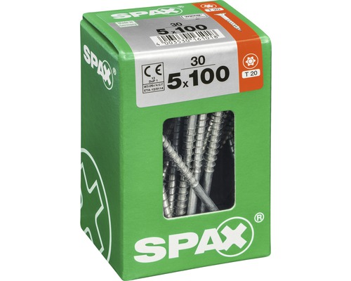 Spax Schrauben 5x100 Millimeter in grüner Verpackung
