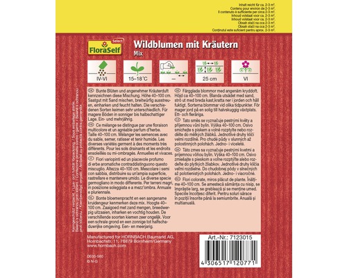 Samenpackung Wildblumen mit Kräutern von FloraSelf